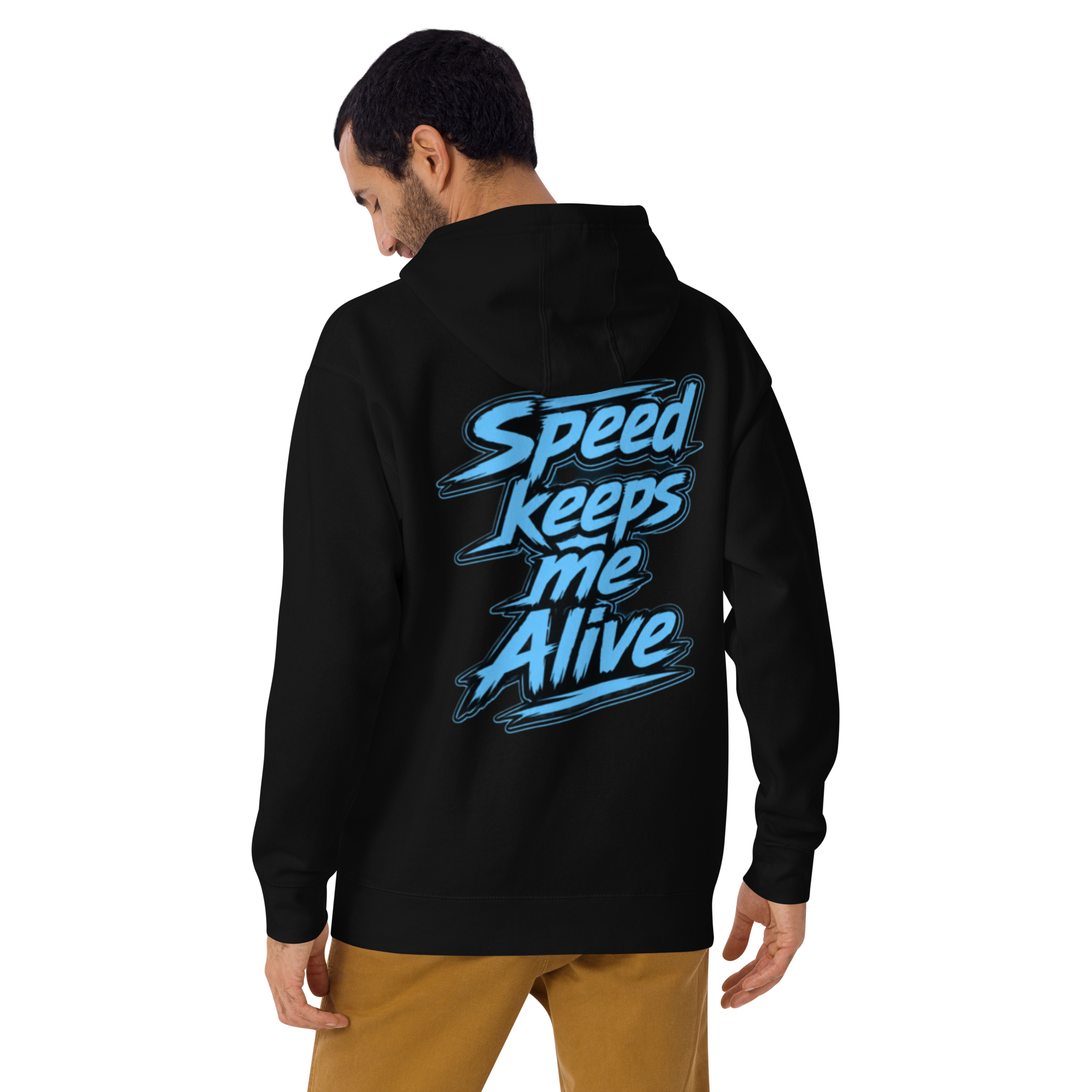 Speed Keeps Me Alive Mikina - svetlo modra