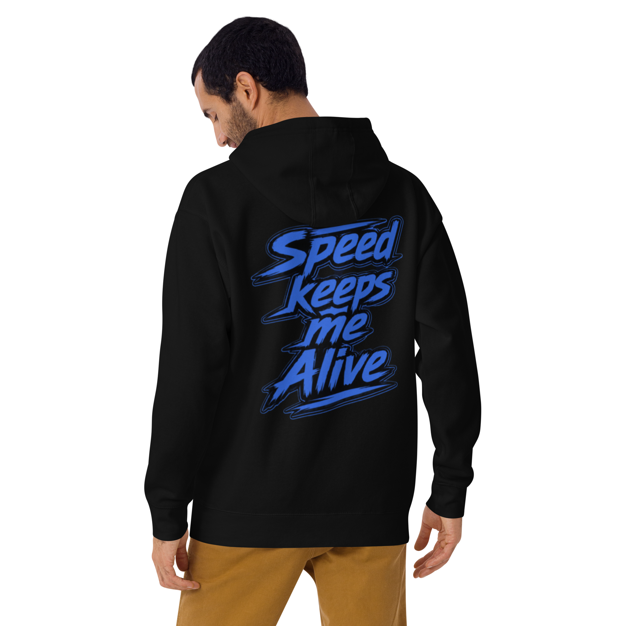 Speed Keeps Me Alive Mikina - Modra